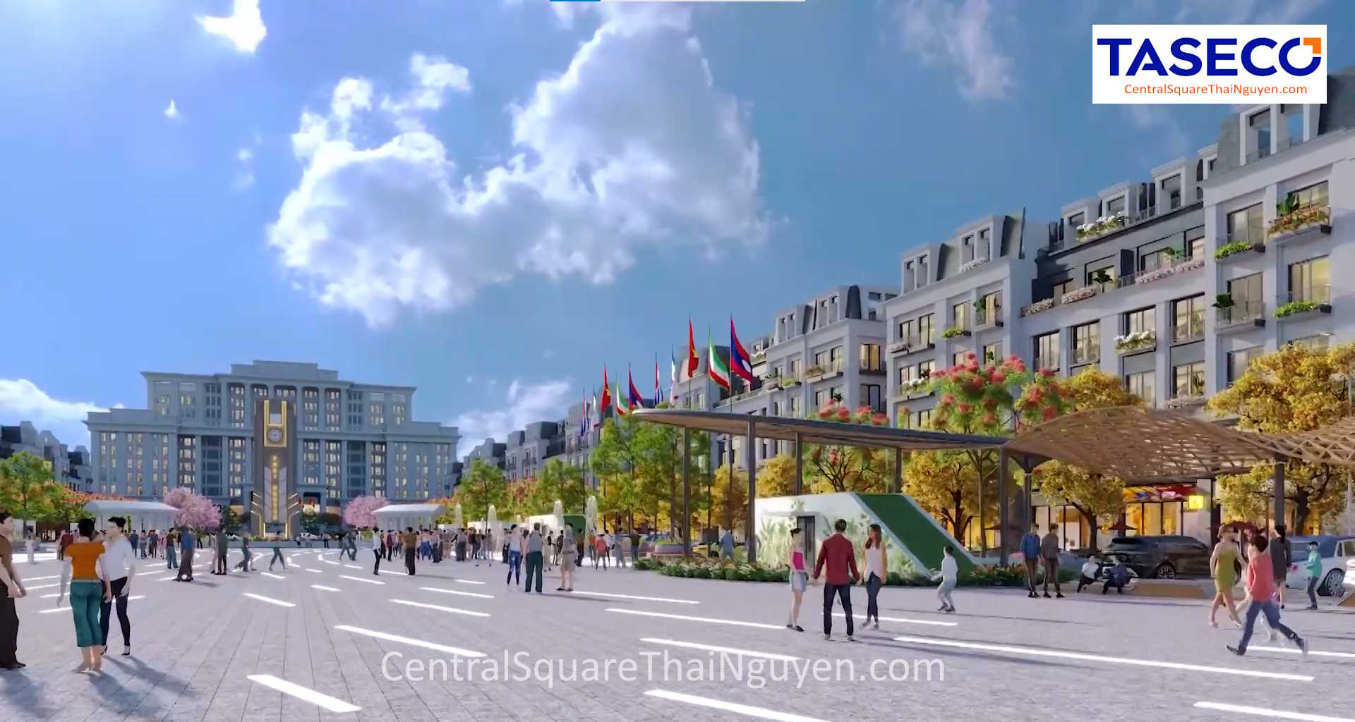 Quảng trường Central Square Thái Nguyên – không gian sự kiện và cảnh quan ven sông