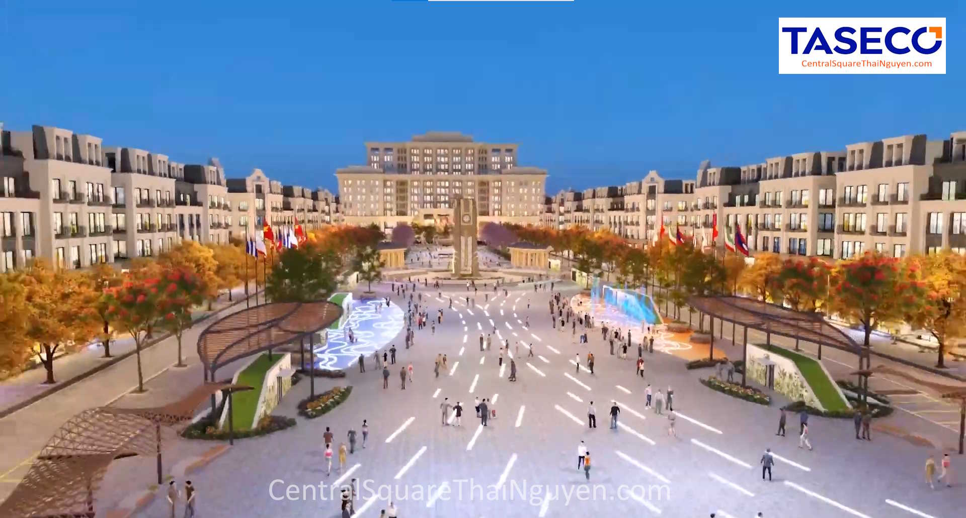 Quảng trường trung tâm Phố đi bộ Thái Nguyên - Central Square Thái Nguyên