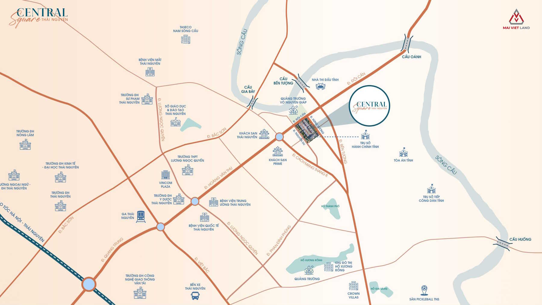 Central Square Thái Nguyên – Shophouse Phố đi bộ Thái Nguyên của TasecoLand