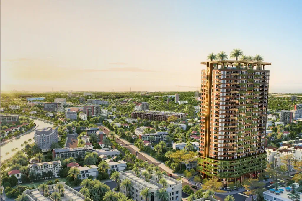 Phối cảnh tổng thể NIKO Tower 27 tầng tại Tây Nam Linh Đàm