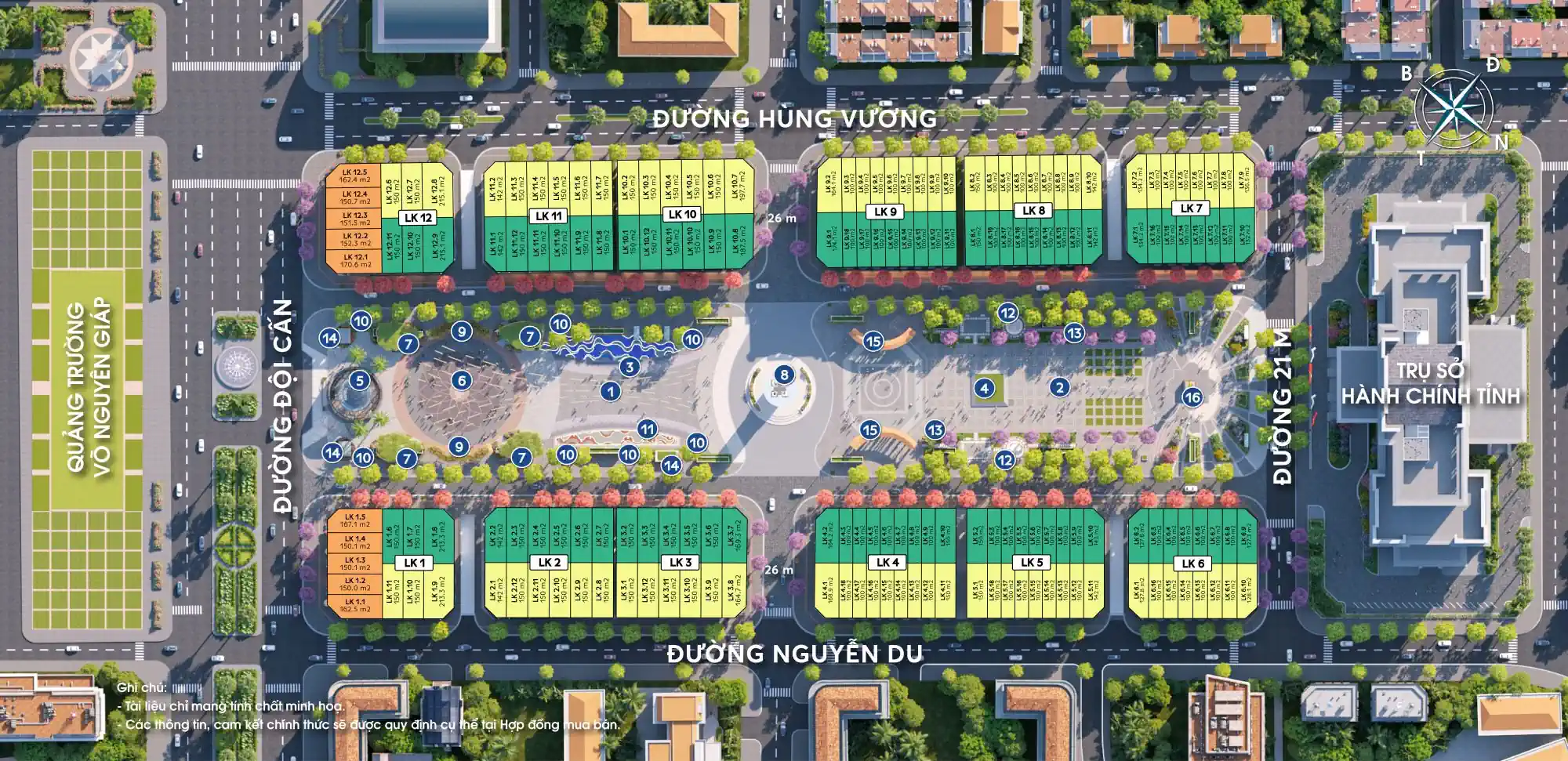 Central Square Thái Nguyên – Liền kề Shophouse Phố đi bộ Thái Nguyên của TasecoLand